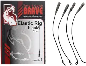 Амортизирующая резина Brave Elastic Rig 8cm Black (4шт/уп)