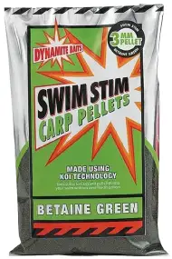 Пеллетс Dynamite Baits Swim Stim Betaine Green Pellets 3mm 900g