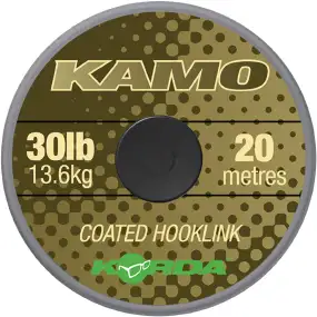 Поводковый материал Korda Kamo Coated Hooklink 20m 20lb Camouflaged