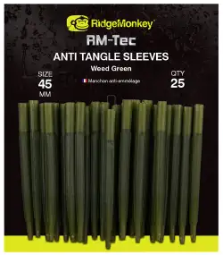 Противозакручиватель RidgeMonkey RM-Tec Anti Tangle Sleeves Long (25шт/уп) ц:weed green