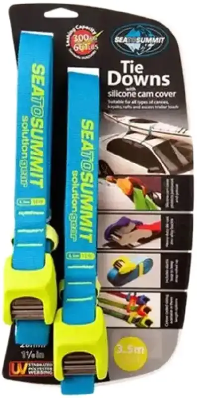 Стяжной ремень Sea To Summit Tie Down with Silicone Cover Double Pack 3.5m Lime