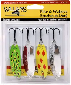 Набір блешень Williams Brecks Pike & Walleye Siwash одинарний гачок (4 шт/уп)