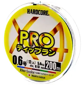 Шнур Duel Hardcore X4 Pro 200m #0.4/0.11mm 8lb/3.6kg к:5 color