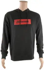 Реглан Savage Long sleeve hooded T-Shirt з капюшоном к:чорний