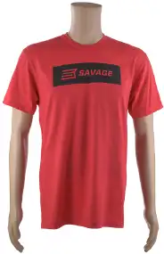 Футболка Savage Short sleeve T-Shirt/Black Savage box logo Червоний