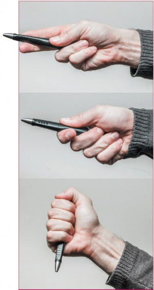 Некоторые способы удержания тактической ручки