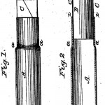  Слева — первый патент Хайрема Бердана на гильзу с центральным капсюльным гнездом (US Patent № 53388, 1866 г.), справа — «классический» патрон конструкции Бердана с центральным капсюльным гнездом (US Patent № 82587, 1868 г.)