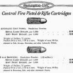  Фрагмент каталога компании Remington Arms-Union Metallic Cartridge Company за 1911-1912 гг.: патроны .32 АСР и 7,65 mm Browning приведены отдельно друг от друга