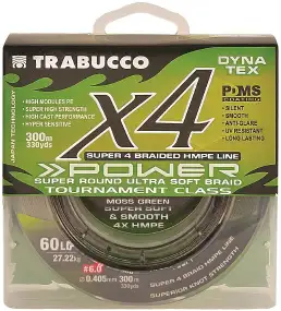 Шнур Trabucco Dyna-Tex 4X Power 150m (moss green) #2.0/0.235mm 30lb/13.61kg
