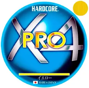 Шнур Duel Hardcore X4 Pro 200m #1.0/0.17mm 18lb/8.0kg к:yellow