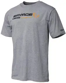 Футболка Savage Gear Signature Logo T-Shirt S Grey melange