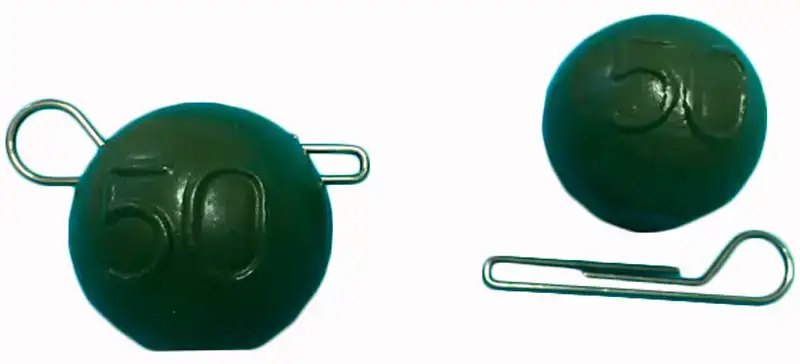 Грузило-головка DS Чебурашка зелений 5г (7шт/уп)