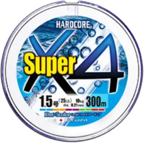 Шнур Duel Hardcore Super X4 200m #1.5/0.21mm 25lb/10.0kg к:5 color