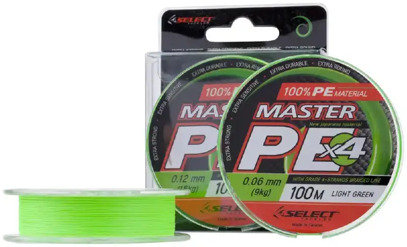 Шнур Select Master PE 100m (салат.) 0.24 мм 29кг