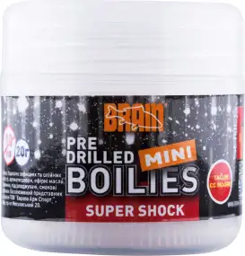 Бойлы Brain Super Shock (сладкие специи) pre drilled mini boilies 10 mm 20 gr
