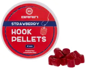 Пелети Brain Hook Pellets Strawberry (полуниця) 16mm 70g