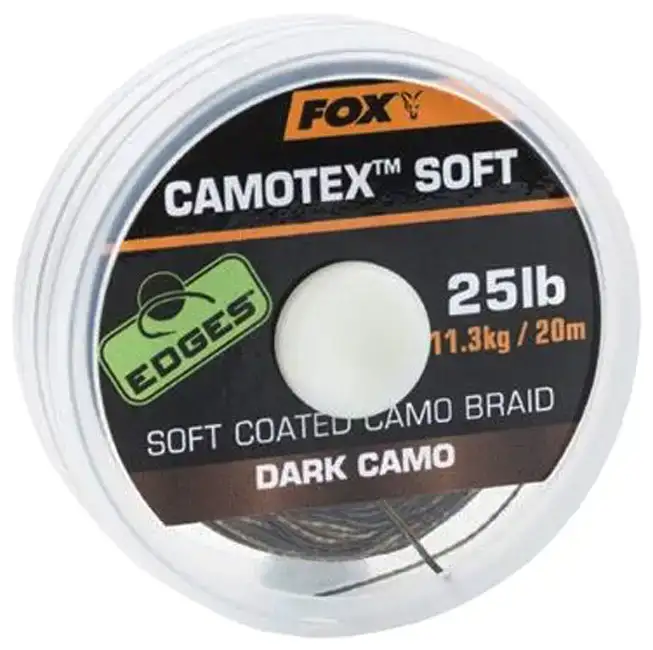 Поводковый материал Fox International Edges Camotex Soft 20lb 20m Dark Camo