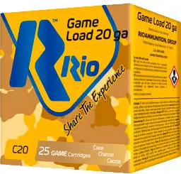 Патрон RIO Load Game C20 кал. 20/70 дріб №4 (3.25 мм) наважка 28 г