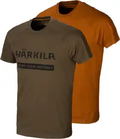 Футболка Harkila Logo M Зелёный/Коричневый