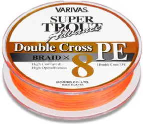 Шнур Varivas Super Trout Advance Double Cross PE 100m (помаранчевий) #1.0/ 0.165mm 10lb