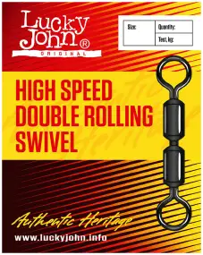 Вертлюжок Lucky John High Speed Double Rolling Swivel №6 27кг (5шт/уп)