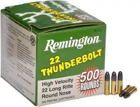 Патрон Remington Thunderbolt High Velocity кал .22 LR куля RN маса 40 гр (2.6 г)