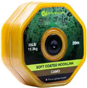 Поводковый материал RidgeMonkey RM-Tec Soft Coated Hooklink Camo 25lb 20м