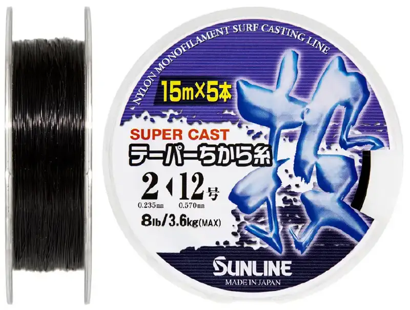 Шоклидер Sunline Tapered Chikara-Ito 75m (5x15m) #3-12/0.285-0.57mm