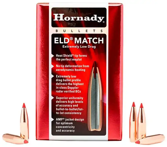 Пуля Hornady ELD Match кал. 6.5 мм масса 140 гр (9.1 г) 100 шт