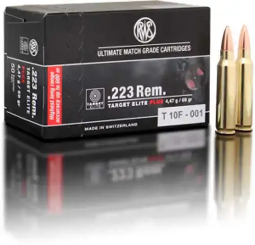 Патрон RWS Target Elite Plus кал.223 Rem пуля Sierra MatchKing HPBT масса 4,47 г