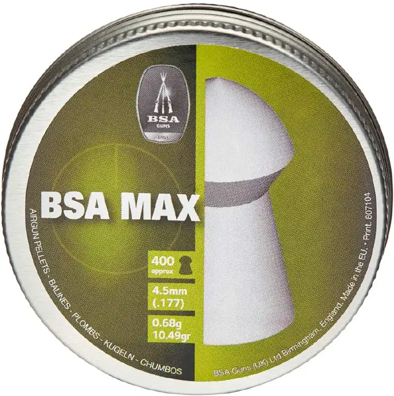 Кулі пневматичні BSA Max. Кал. - 4.5 мм Вага - 0.68 р. 400 шт/уп