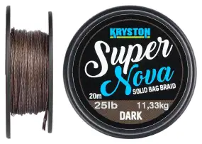 Поводковый материал Kryston Super Nova Solid Bag Supple Braid 20m 35lb ц:dark silt