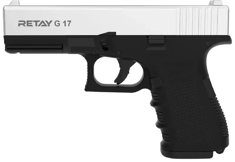 Пістолет стартовий Retay G17 кал. 9 мм. Колір - chrome.