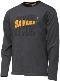 Реглан Savage Gear Simply Savage Logo Tee Long Sleeve L Dark Grey Melange