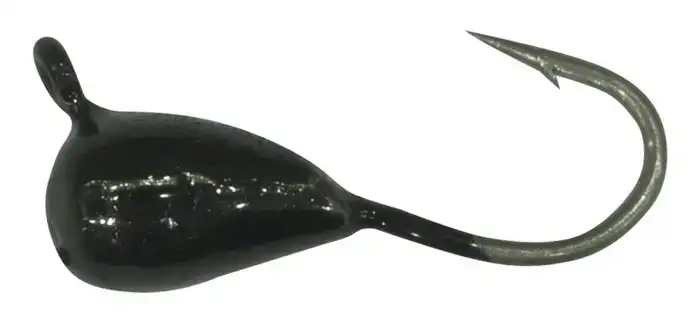 Мормышка вольфрамовая Shark Капля с ушком 0,267г диам. 2,5 мм крючок D18 матовый ц:черный