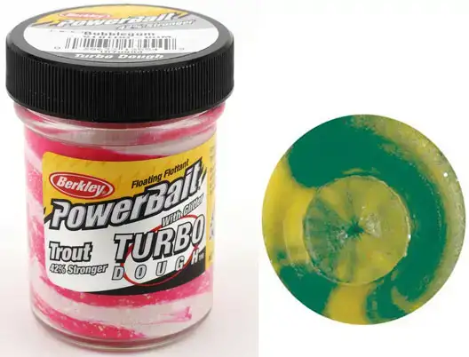 Наживка Berkley паста Select Glitter Turbo Dough 50g Spring Green/Yellow