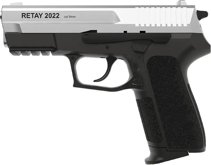 Пістолет стартовий Retay 2022 кал. 9 мм. Колір - chrome.