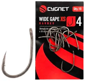 Крючок карповый Cygnet Wide Gape XS №4 (10шт/уп)