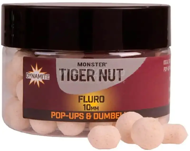 Бойлы Dynamite Baits Fluro Pop-Ups & Dumbells Monster Tigernut White 10mm