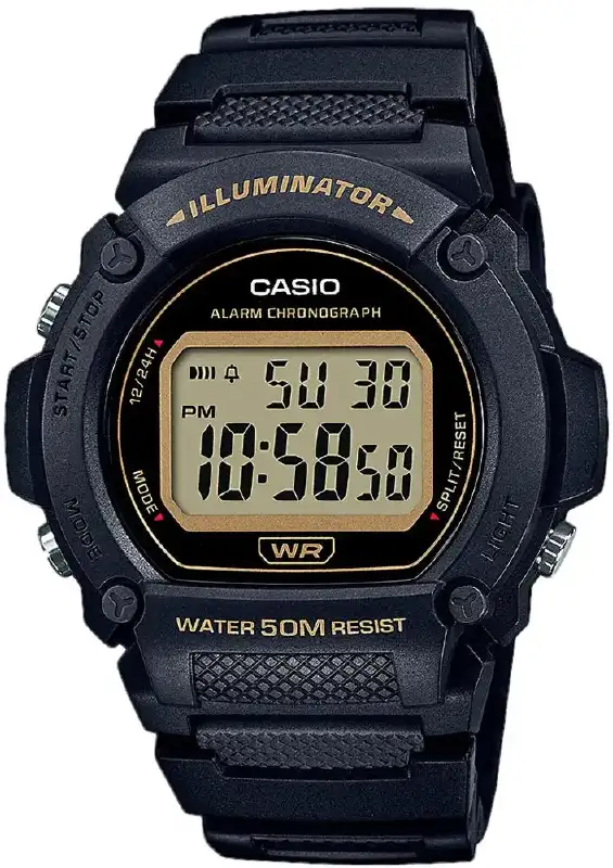 Годинник Casio W-219H-1A2VEF. Чорний