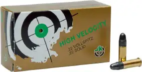 Патрон SK High Velocity кал.22 LR куля Solid 2,59 г/ 40 гран. Поч. швидкість 385 м/с.