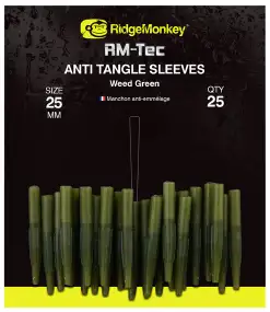 Противозакручиватель RidgeMonkey RM-Tec Anti Tangle Sleeves Short (25шт/уп) ц:weed green