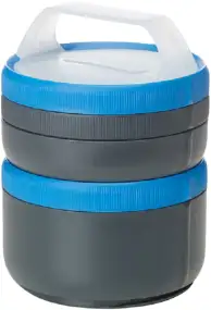 Контейнер для еды Humangear Stax Storage Container Set Eat System. XL. Blue/Gray