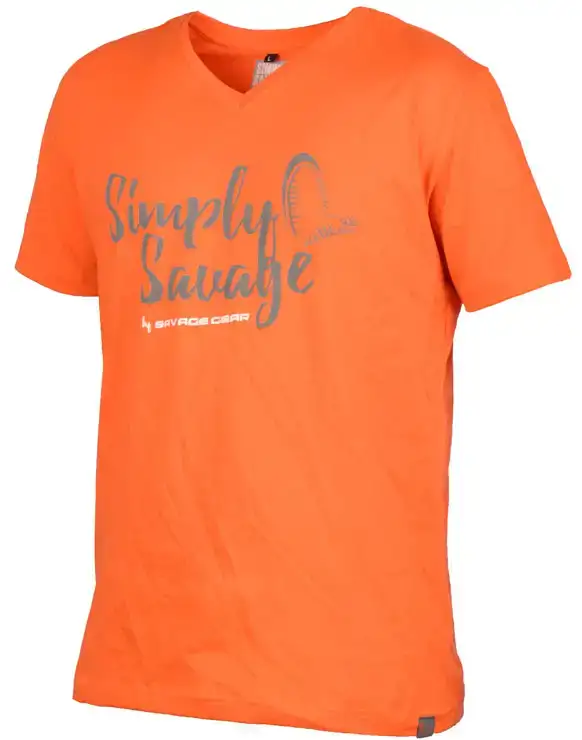 Футболка Savage Gear Simply Savage V-neck Tee M Orange