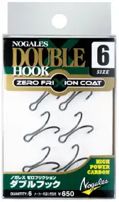 Двійник Varivas Nogales Zero Friction Double Hook №6 (6шт/уп)