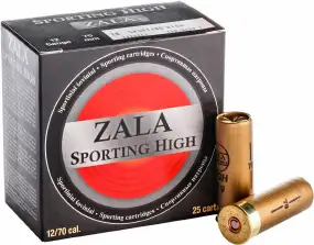 Патрон Zala Arms Sporting High кал. 12/70 дріб № 9 (2,1 мм) наважка 28 г.  Початкова швидкість 405 м/с. 25 шт/уп.