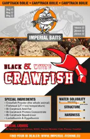 Бойли Imperial Baits Carptrack Crawfish black & white Boilie 24мм 300г
