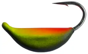 Мормишка вольфрамова Shark Супер-банан 0.39g 2.5/M гачок D14 к:червоно-жовтий