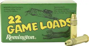 Патрон Remington Game Load кал.22 LR пуля Hollow Point масса 2,33 грамма/ 36 гран. Нач. скорость 390 м/с.
