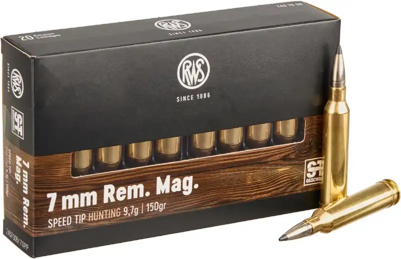 Патрон RWS кал  7mm Rem Mag пуля Speed Tip масса 9,7 г/150 гран